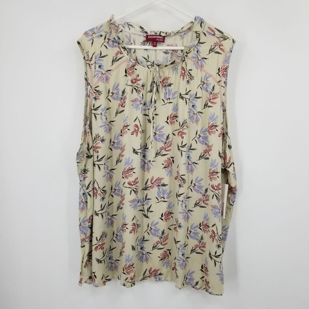 NWT Downing Studio Floral Print Women's Sleeveless Tank Top Size‎ 5X